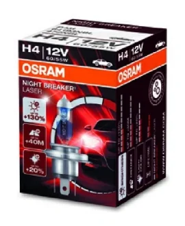 Галогенная лампа H4 12V !!DUO BOX!! NIGHT BREAKER LASER OSRAM 64193NBL (фото 1)