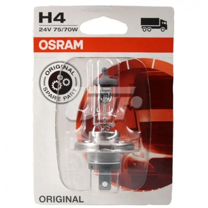 ЛАМПА H4 24V 75W P43t BLI STANDARD - знято з виробництва OSRAM 64196-01b (фото 1)