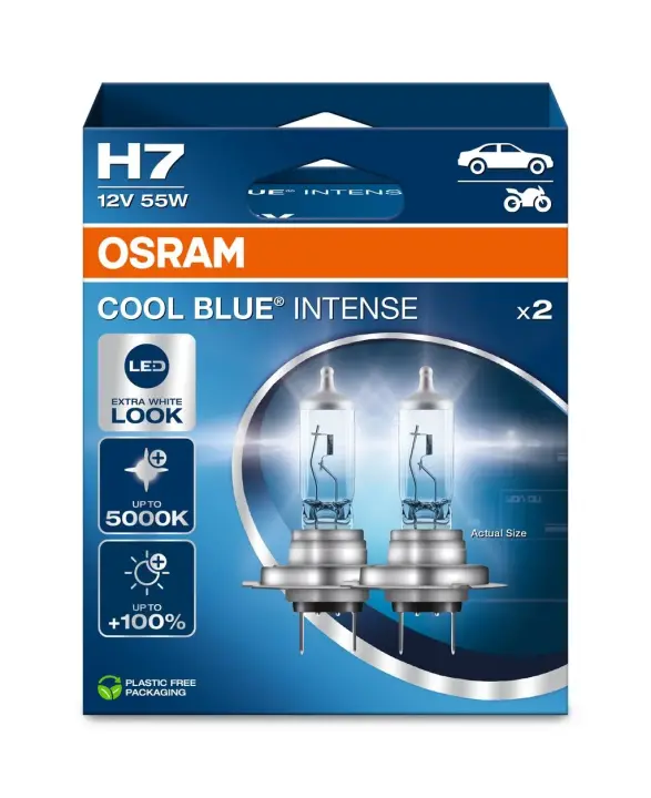Лампочка H7 Cool Blue Intense NextGen (набір, 2 шт, 12В, 55Вт, тип гнізда: PX26D) OSRAM 64210CBN-2HB (фото 1)