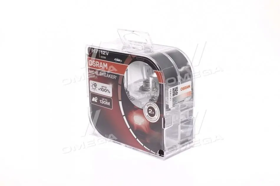 Лампа фарна H7 12V 55W PX26d NIGHT BREAKER SILVER (+100) компл (вир-во) OSRAM 64210NBS-HCB (фото 1)