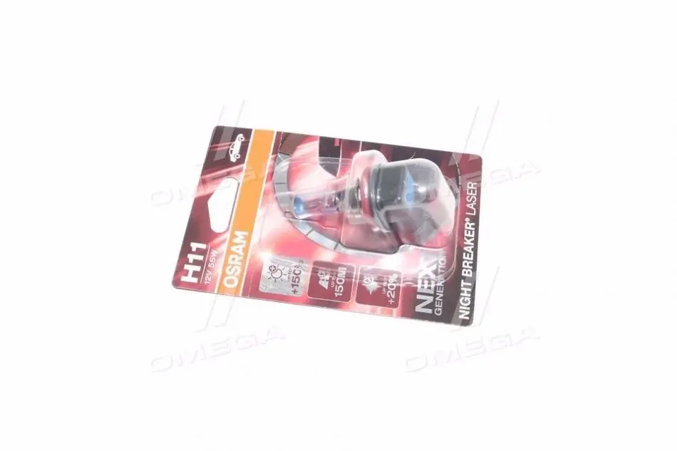 ЛАМПА H11 12V 55W PGJ19-2 BLI NIGHT BREAKER UNLIMITED NG OSRAM 64211NL-01b (фото 1)