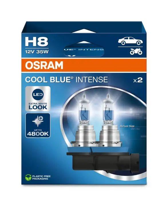 ЅARаWKA COOL BLUE INTENSE H8 12V/35W PGJ19-1, 5000K 2SZT. (EKO) OSRAM 64212CBN-2HB (фото 1)