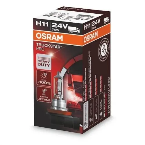 Лампочка H11 Truckstar Pro NextGen (картон, 1 шт, 24В, 70Вт, тип гнізда: PGJ 19-2) OSRAM 64216TSP (фото 1)