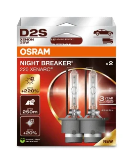 Лампа ксенонова D2S XENARC NIGHT BREAKER LASER Next Gen 35Вт, PK32d-2 (+220) компл.(вир-во) OSRAM 66240XN2-2HB
