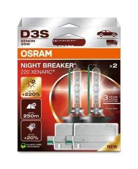 Лампа ксенонова D3S NIGHT BREAKER LASER (NEXT GEN) 35Вт (+220) компл.(вир-во) OSRAM 66340XN2-2HB