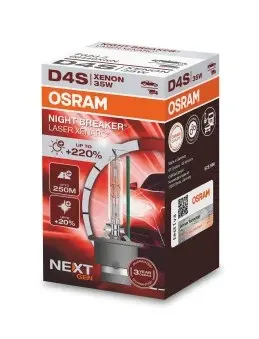 Лампа ксенонова D4S NIGHT BREAKER LASER 35Вт (+220%) 85V 35W P32d-5 4400К (вир-во) OSRAM 66440XNN (фото 1)