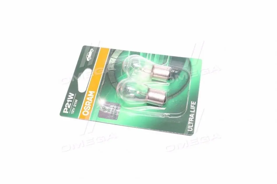 Лампа розжарювання P21W 12V 21W BA15s Ultra Life (компл.) (вир-во) OSRAM 7506ULT-02b (фото 1)