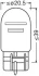Лампа розжарювання W21/5W 12V 21W W3X16Q OSRAM 75152 (фото 2)