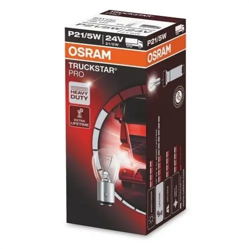 ЛАМПА P21/5W 24V 21W BAY15d UNV Truckstar PRO OSRAM 7537TSP (фото 1)