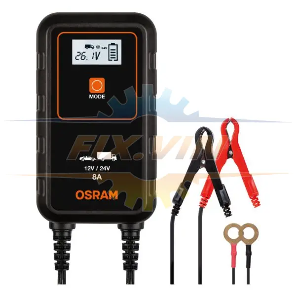 Зарядний пристрій ток зарядки 8А (для АКБ до 150Ач) OSRAM OEBCS908 (фото 1)