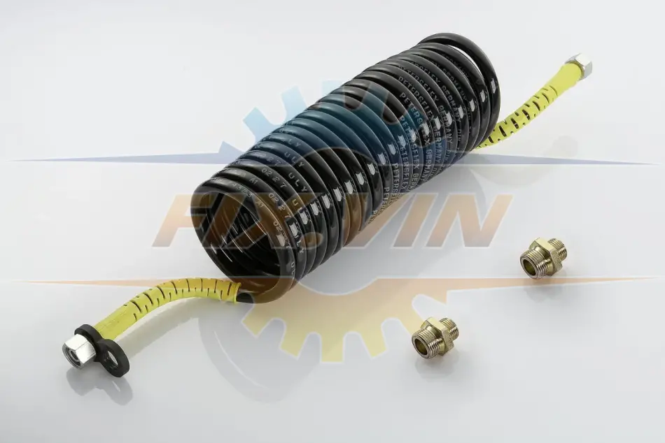 Шланг кручений чорний/жовтий M22x1.5|/M22x1.5 з перехідниками PE AUTOMOTIVE 076.375-10A (фото 1)