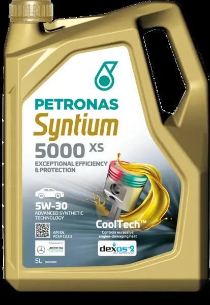 Олива 5W30 SYNTIUM 5000 XS (5L) GM Dexos 2 (API SN/ACEA C2/C3) заміна для 70660M12EU Petronas 70956M12EU (фото 1)