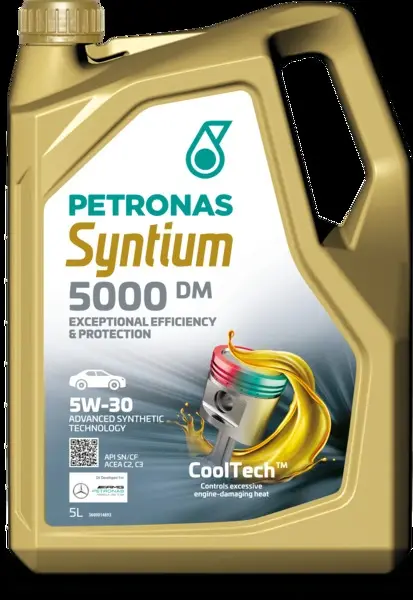 Олива 5W30 SYNTIUM 5000 DM (5L) (MB 229.51/MB 229.52/VW 505.00/505.01/LL-04) Petronas 70957M12EU (фото 1)