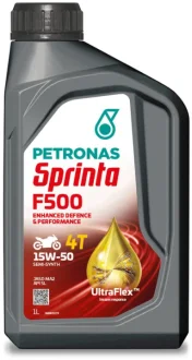 Олива 15W50 SPRINTA F500 4T (1L) (API SL/JASO MA2) Petronas 73127E15EU