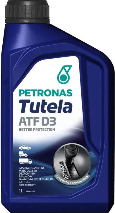 Олива TUTELA ATF D3 (1L) (GM Dexron III-H/Dexron III-G/Allison C4/Ford Mercon) Petronas 76127E15EU (фото 1)