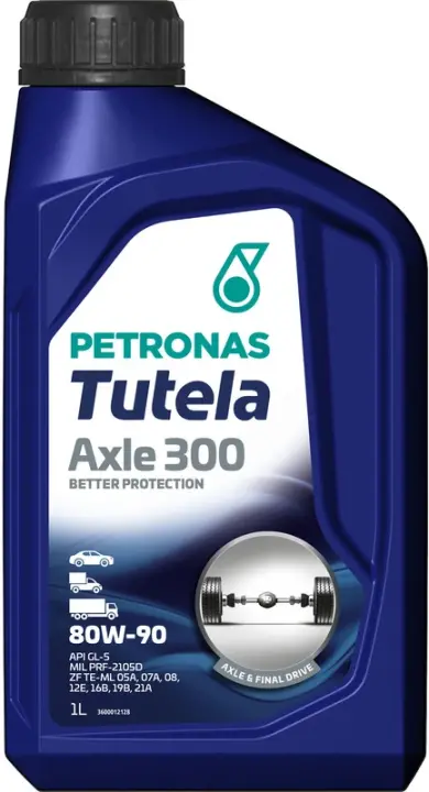 Олива 80W90 TUTELA AXLE 300 (1L) (MAN 342 Type M1/M2/ZF TE-ML 05A/07A/08/12E/16B/19B/21A) (API GL-5) Petronas 76630E15EU (фото 1)