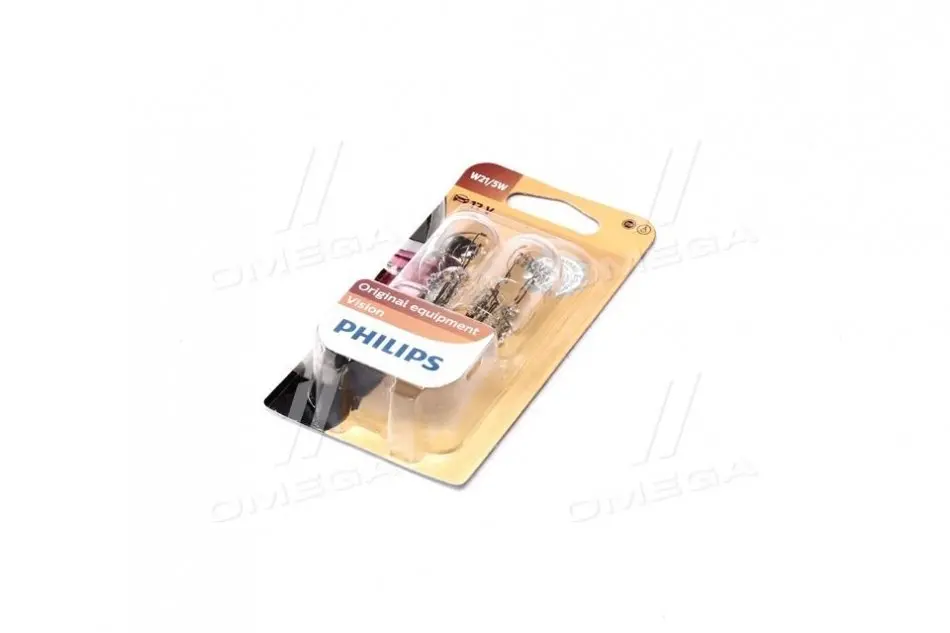 Лампа розжарювання W21/5W 12V W3x16q 2шт bliste VISION (вир-во Philips) PHILIPS 12066B2 (фото 1)