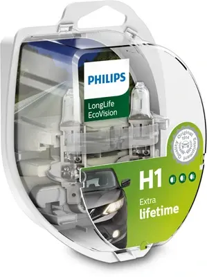 Лампа накалу H1 12V 55W P14,5s LongerLife Ecovision (вир-во Philips) PHILIPS 12258LLECOS2 (фото 1)