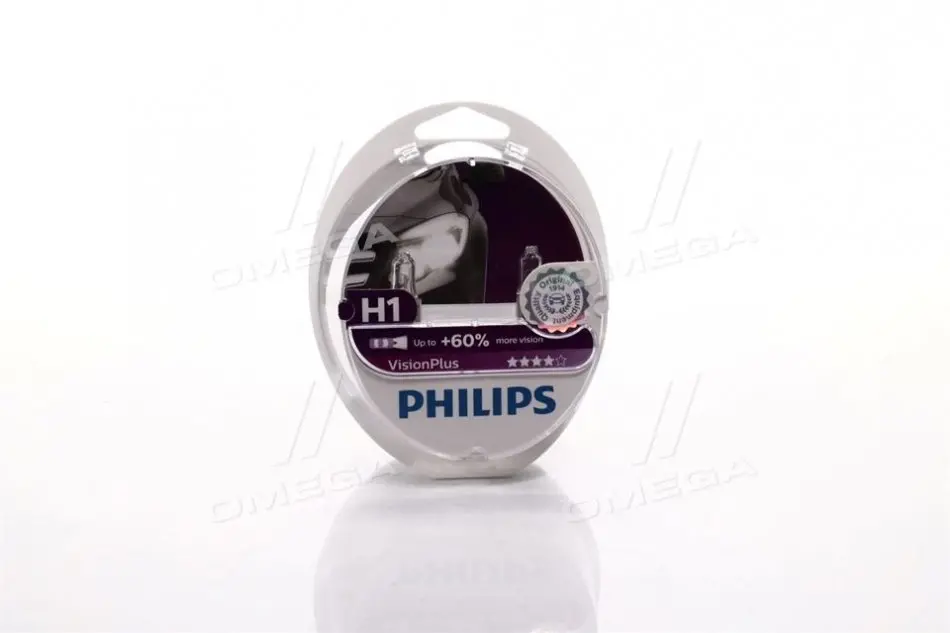 Лампа розжарювання H1VisionPlus12V 55W P14,5s (вир-во Philips) PHILIPS 12258VPS2 (фото 1)