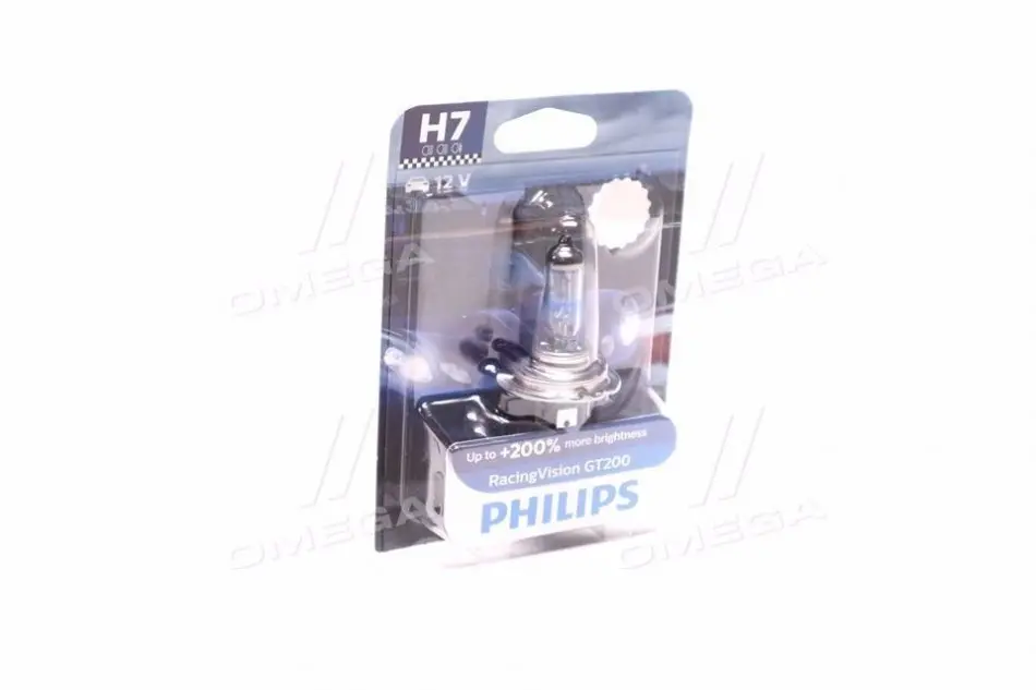 Лампа розжарювання H7 RacingVision GT200 +200 12V 55W PX26d (вир-во Philips) PHILIPS 12972RGTB1 (фото 1)