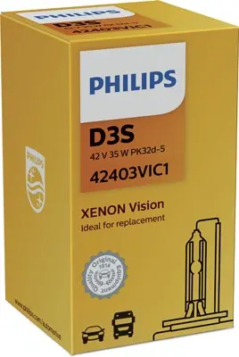 Лампа ксенонова D3S Vision 42В, 35Вт, PK32d-5 4300К (вир-во Philips) PHILIPS 42403VIC1 (фото 1)