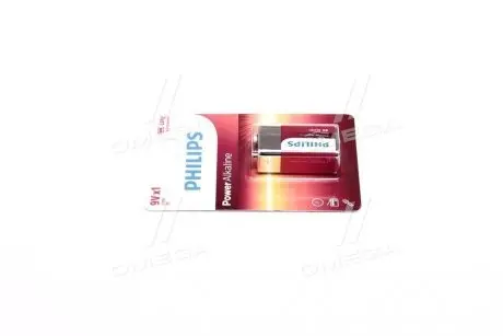 Батарейка 6LR61/ 9V Power Alkaline Blister 1шт (крона) (вир-во Philips) PHILIPS 6LR61P1B/10