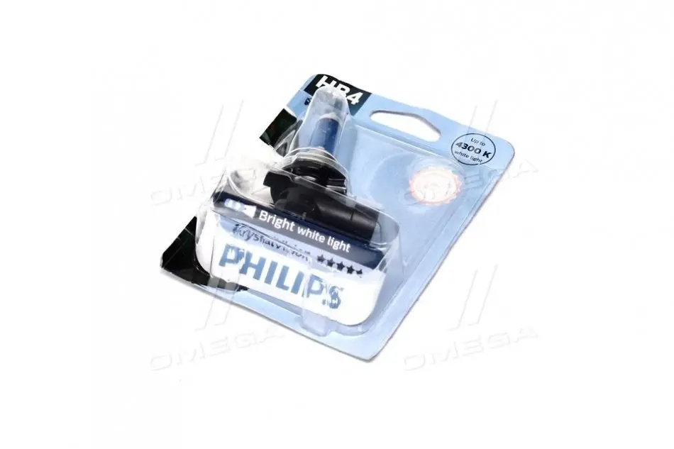 Лампа розжарювання HB4 12V 55W P22d Cristal Vision 1шт blister 4300K (вир-во Philips) PHILIPS 9006CVB1 (фото 1)