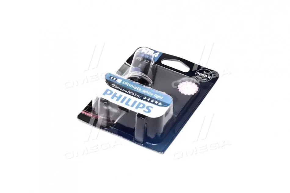 Лампа розжарювання HB4 12V 55W P22d Diamond Vision 1шт blister 5000K (вир-во Philips) PHILIPS 9006DVB1 (фото 1)