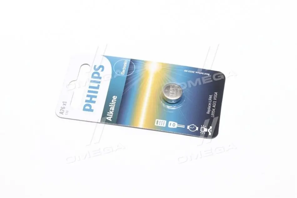 Батарейки кнопкові, лужні PHILIPS A76/01B (фото 1)