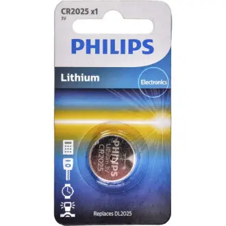 Батарейки кнопкові, літієві PHILIPS CR2025/01B