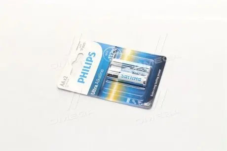 Батарейка LR6/AA Ultra Alkaline Blister 2шт (вир-во Philips) PHILIPS LR6E2B/10