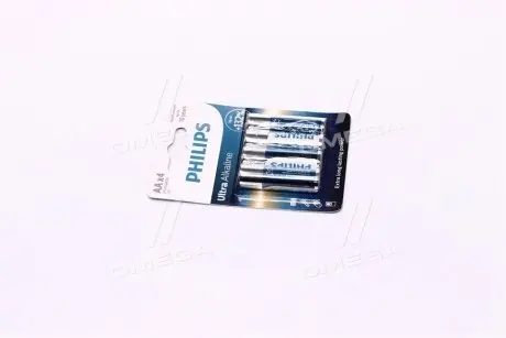 Батарейка LR6/AA Ultra Alkaline Blister 4шт (вир-во Philips) PHILIPS LR6E4B/10