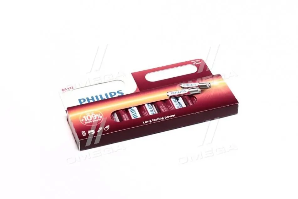 Батарейка LR6/AA Power Alkaline (упаковка 12шт) (вир-во Philips) Найкращі характеристики - лужна технологія підходить для пристроїв з високим енергоспоживанням - Лужні батареї в 6 разів кращі за звичайні батареї Цинк-карбон - Повний модельний ряд озн PHILIPS LR6P12W/10 (фото 1)