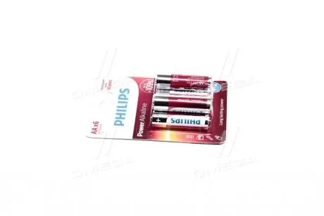 Батарейка LR6/AA Power Alkaline Blister 6шт (вир-во Philips) PHILIPS LR6P6BP/10