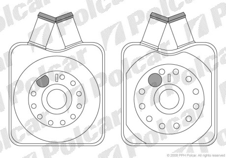 Радіатори масла POLCAR/SRL 1303L8-1