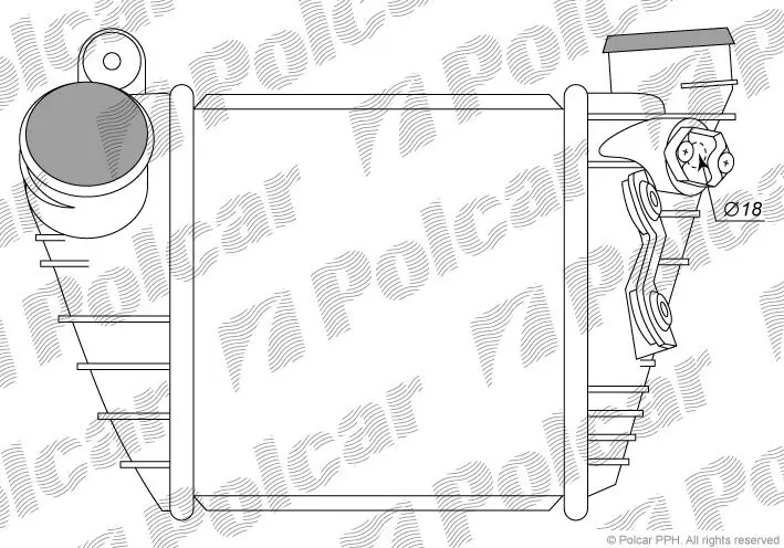 Радіатори повітря (Інтеркулери) POLCAR/SRL 1323J8-1 (фото 1)