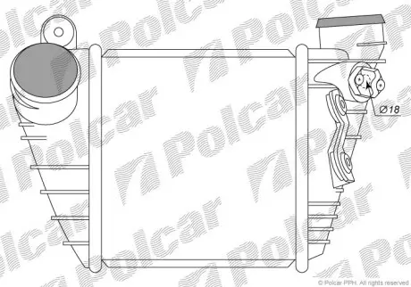 Радіатори повітря (Інтеркулери) POLCAR/SRL 1323J8-1