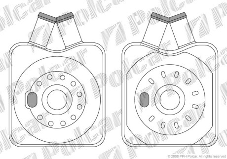 Радіатори масла POLCAR/SRL 1323L8-1