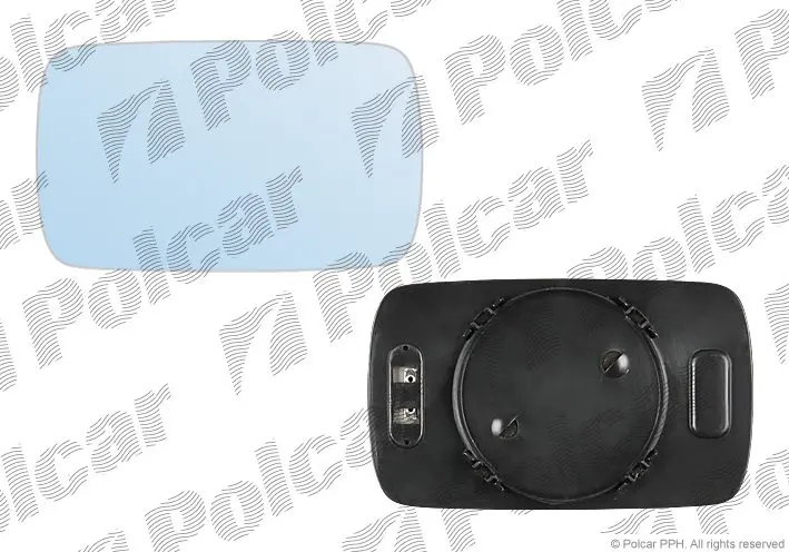 Стекло зеркала заднего вида BMW 3 E36 90-00 с подогревом, 51161901176, 51161938063, 51168119710 POLCAR/SRL 2007546M (фото 1)