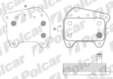 Радіатори масла POLCAR/SRL 5003L8-1