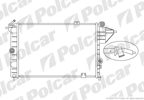 Радіатори охолодження POLCAR/SRL 551408A3 (фото 1)