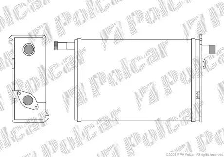 Радіатор обігріву Opel Vivaro/ Renault Trafic I/II POLCAR/SRL 6022N8-1
