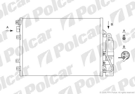 Радіатор кондиціонера POLCAR/SRL 6061K81X