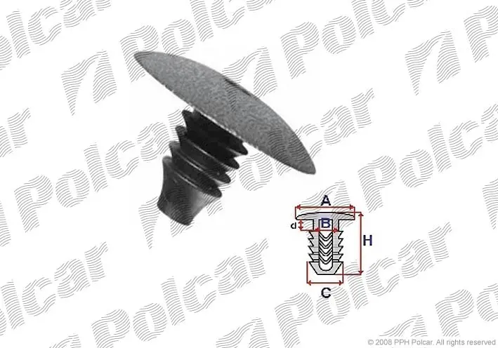 Кріплення ізоляції Skoda OCTAVIA, 1997- POLCAR POLCAR/SRL RXA82001 (фото 1)