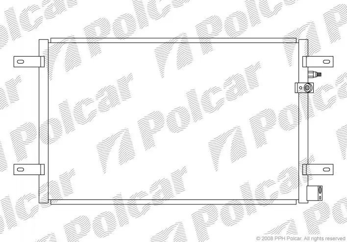 Радіатор кондиціонера POLCAR/SRL 1338K8C1 (фото 1)