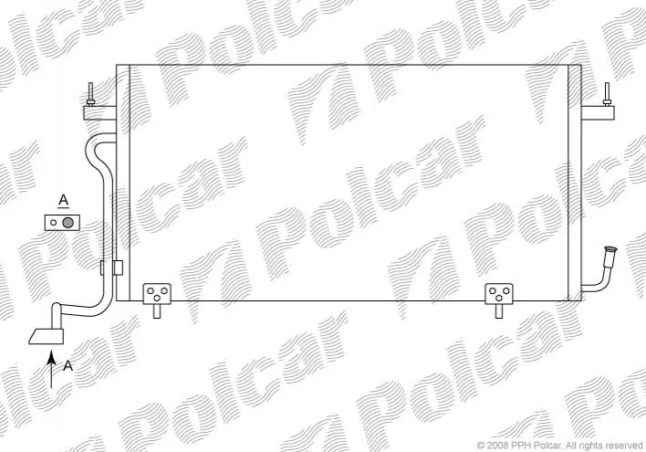 Радіатор кондиціонера POLCAR/SRL 2326K8C3 (фото 1)
