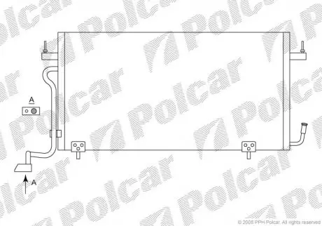 Радіатор кондиціонера POLCAR/SRL 2326K8C3