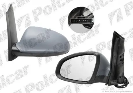 Дзеркало зовнішнє правий POLCAR/SRL 5511524M