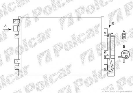 Радіатор кондиціонера POLCAR/SRL 6061K8C1