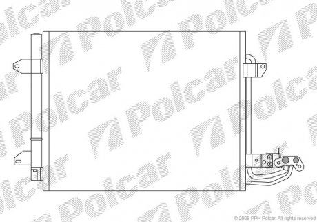 Радіатор кондиціонера POLCAR/SRL 9578K8C1S